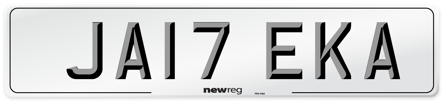 JA17 EKA Number Plate from New Reg